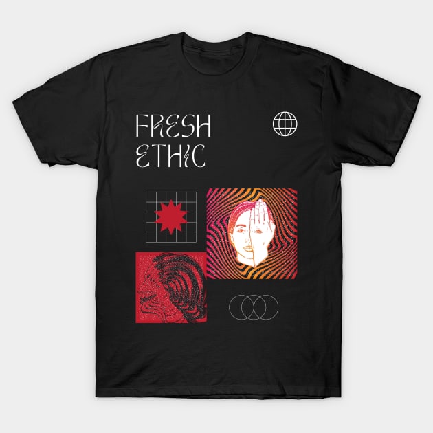 Fresh Ethic Vaporwave T-Shirt by Fresh Ethic